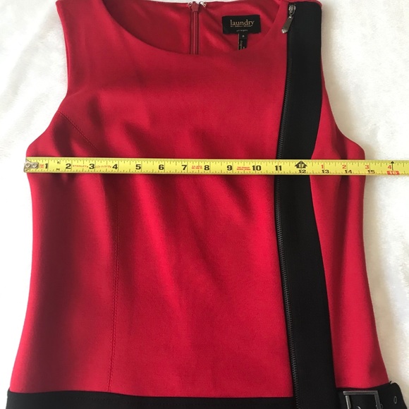 Laundry Red/Pink/Black Sleeveless Dress - Picture 8 of 11
